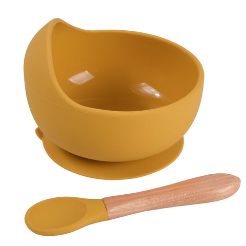 Baby Silicone Feeding Bowl With Spoon