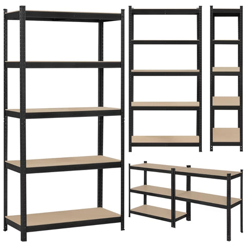 5 Shelf Heavy Duty Metal Adjustable Utility Storage Shelf