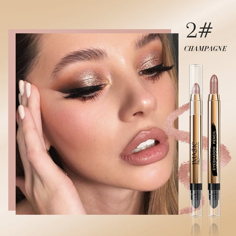 12-Color Eyeshadow Silkworm Blush Brighten Eye Makeup