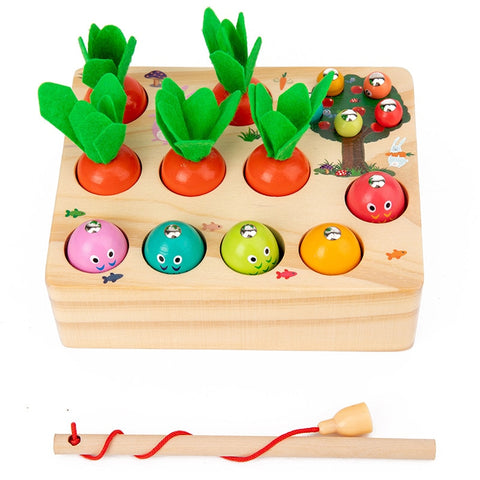 Montessori Pull Carrot Set Wooden Toy