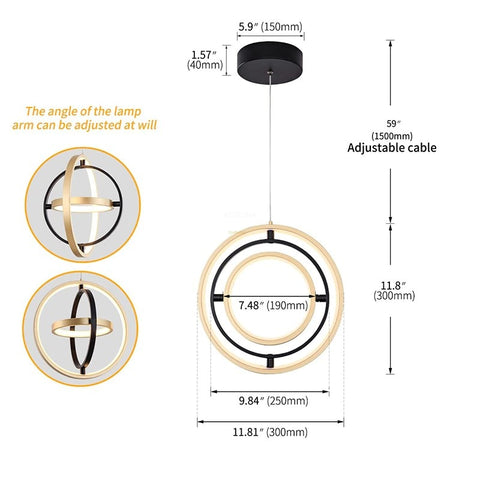 Rotatable LED Modern Pendant Light