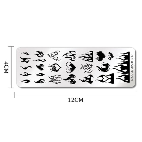 Girl Love Heart Printing Stencil Manicuring Art
