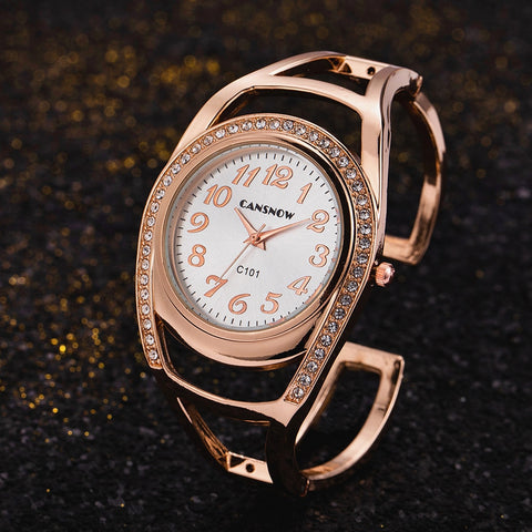 Women Crystal Fashion Quartz Diamond Wristwatch