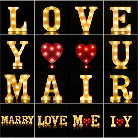 New Alphabet Letter LED Lights