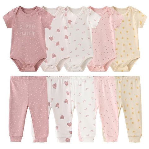 6/9/10PCS Baby Girl Clothes