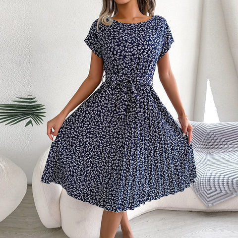 Summer Short Sleeve High Waist Chic Dress