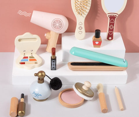NEW Children Wooden Simulation Makeup Toy Set