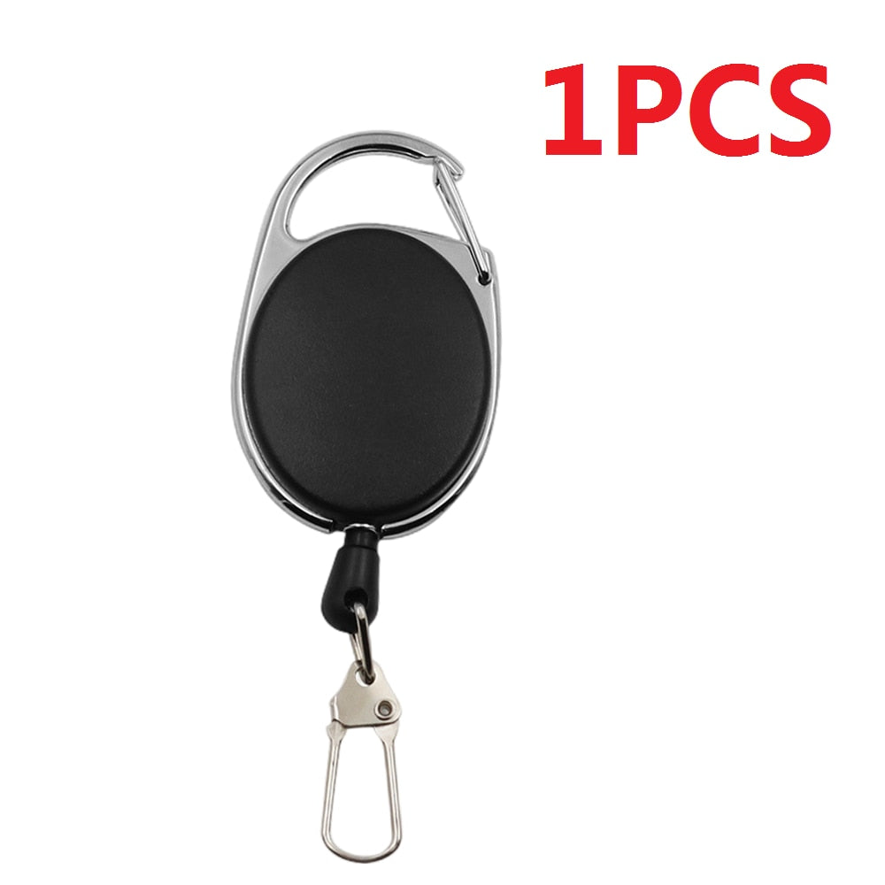 1-4pcs Retractable Key Chain Reel Badge Holder