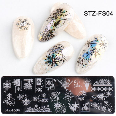New Nail Stamping Lace Petals
