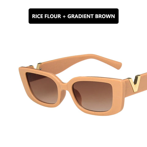 Women Brand Designer Vintage Small Frame Sun Glasses