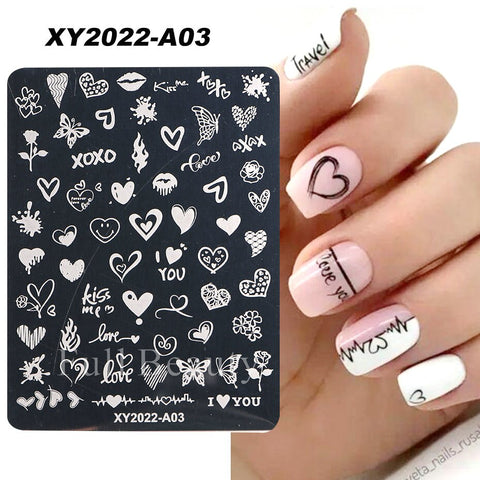 New Nail Charm Mold Stencil Tools