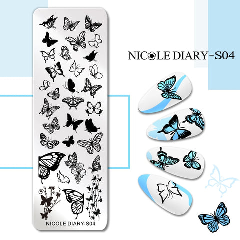 New Flower Stripe Design Stamping Plates