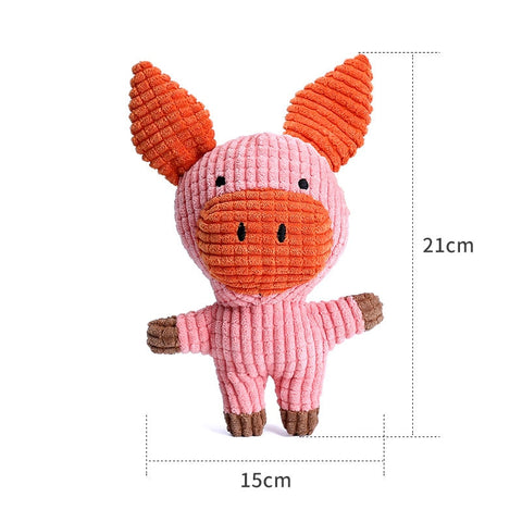 Dog Animal Shape Corduroy Chew Toy