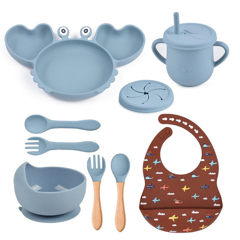 9Pcs Baby Silicone Non-Slip Set
