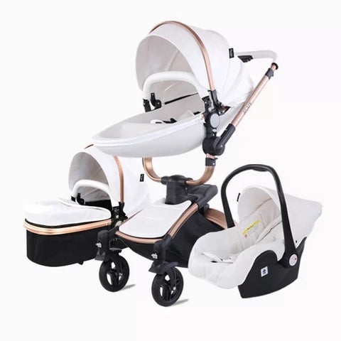 Newborn Carriage PU leather High Landscape Stroller