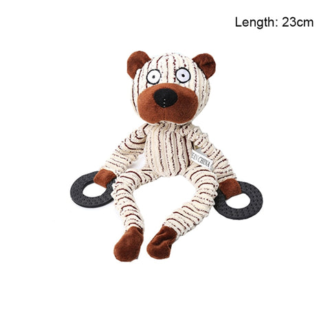 Dog Animal Shape Corduroy Chew Toy