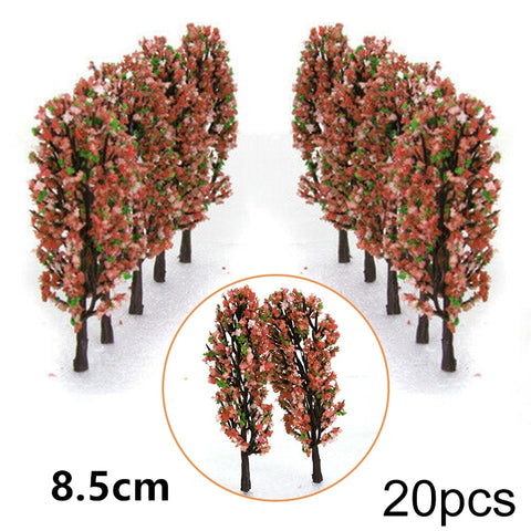 20/70pcs Plastic Model Train Artificial Miniature Tree