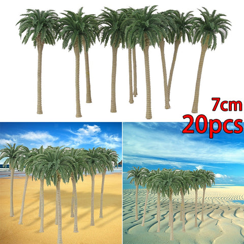 20/70pcs Plastic Model Train Artificial Miniature Tree