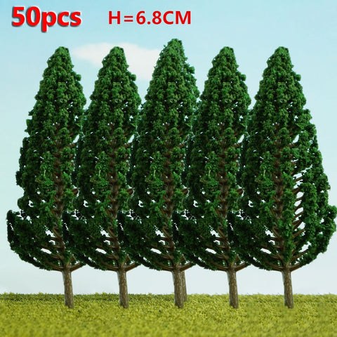 20/70pcs Plastic Model Train Artificial Miniature Tree