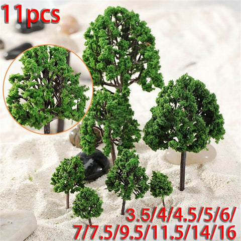 20/70pcs Plastic Model Train Artificial Miniature Tree