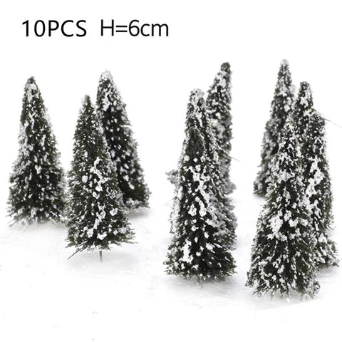 20/70pcs Plastic Model Train Artificial Miniature Tree