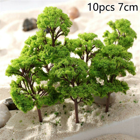 20/70pcs Plastic Model Train Artificial Miniature Tree