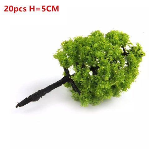 20/70pcs Plastic Model Train Artificial Miniature Tree
