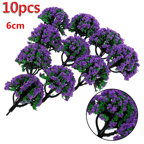 20/70pcs Plastic Model Train Artificial Miniature Tree