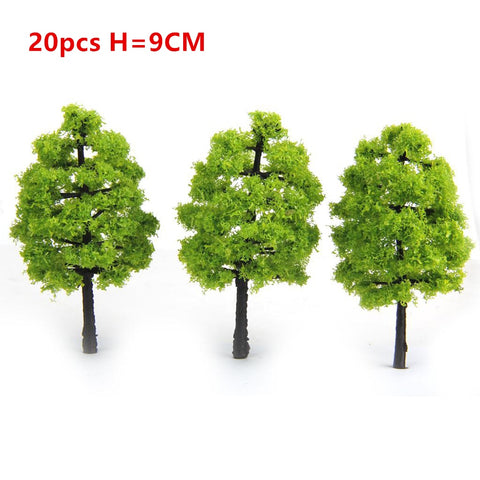 20/70pcs Plastic Model Train Artificial Miniature Tree
