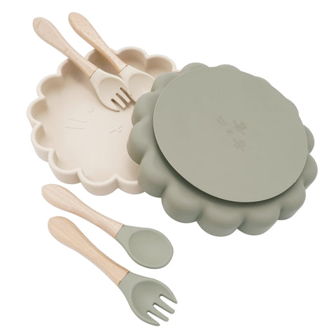 3pcs Baby Fork Plate Spoon