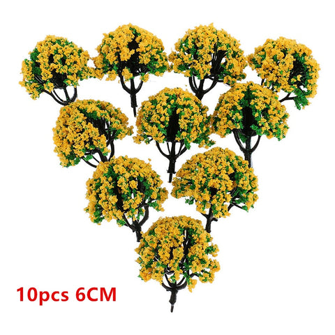 20/70pcs Plastic Model Train Artificial Miniature Tree