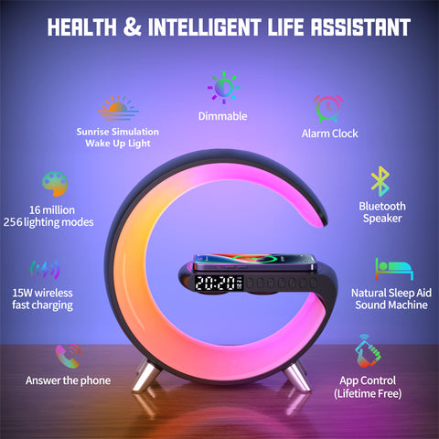 Intelligent Atmosphere Lamp Bluetooth Speaker Wireless Charger