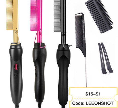 New Leeons Black Hot Comb