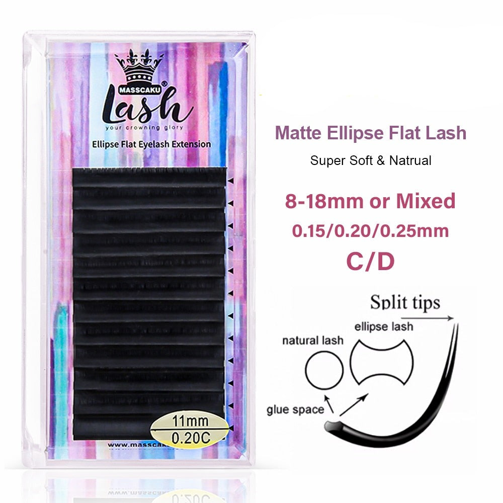 New flat lashes soft Split-tips fake eyelash