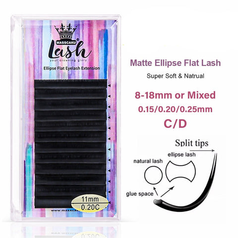 New flat lashes soft Split-tips fake eyelash