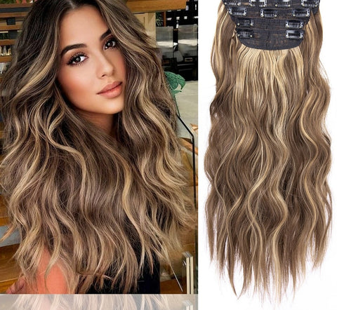 4Pcs/Set 20Inch Synthetic Hair Clip