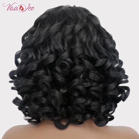 Curly Wig with Bangs for Black Women