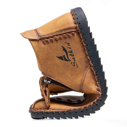 Men Hand-stitching Leather Boots
