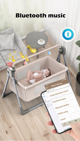 Multifunctional Cradle rocking bed