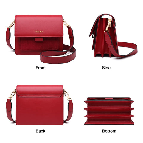 Women Split Cow Leather Shoulder Bags