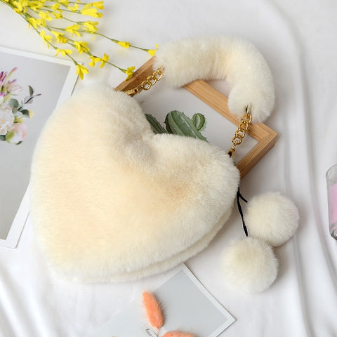 Women Faux Fur Winter Handbags