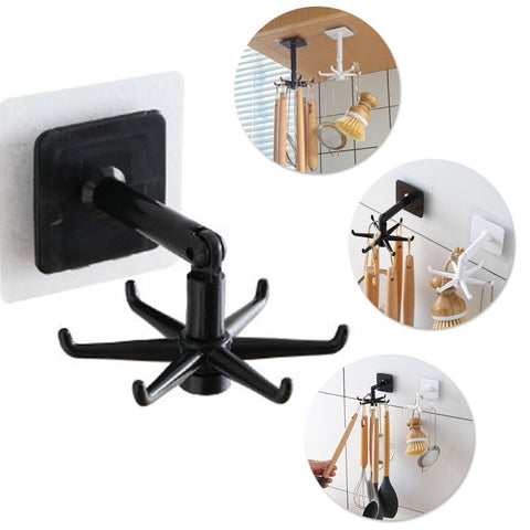 360° Rotating Kitchen Hook Organizer
