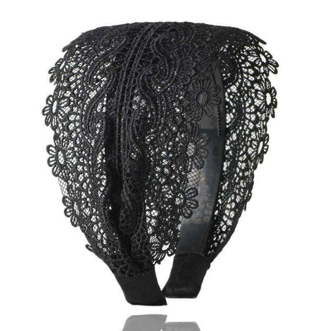 Women Embroidery Flower Wide Headbands