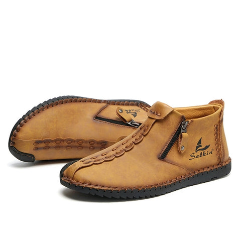 Men Hand-stitching Leather Boots