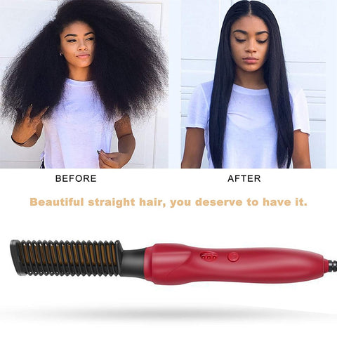 New 2 In 1 Hair Straightener Brush