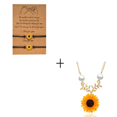 Women Men Sunflower Pendant  Necklaces