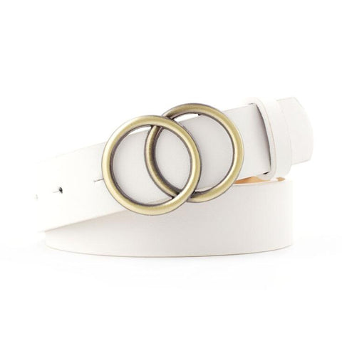 Women PU Leather Metal Buckle Belts