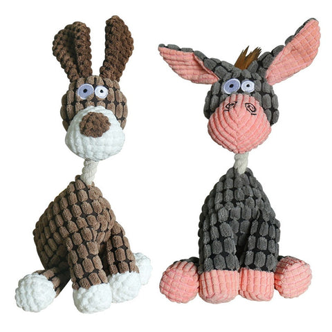 Dog Animal Shape Corduroy Chew Toy