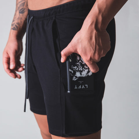 Men Cotton Casual Patchwork Shorts
