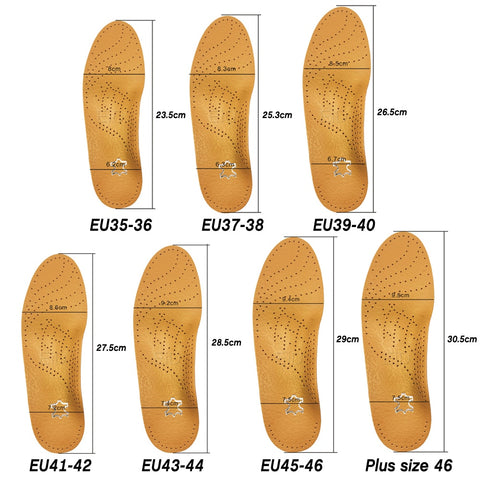 women  Leather orthotic Flat Feet Arch